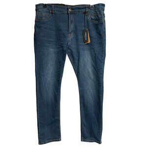 Kenneth Cole New York Mens Tapered Fit Stretch Denim Jeans Size 40 Blue Casual